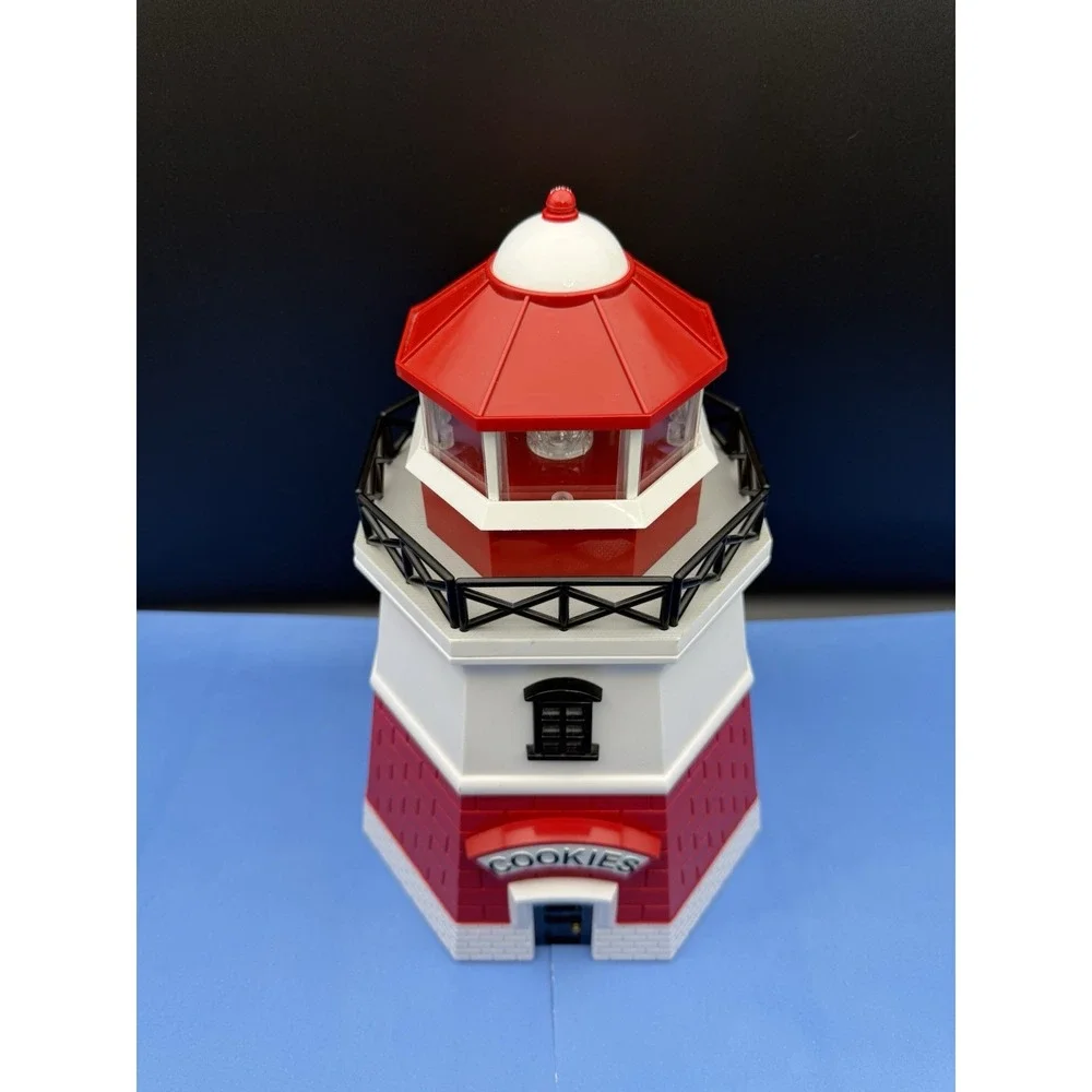 Lighthouse Cookie Jar Vintage 1999 Fundamental Too Fog Horn Sound & Light Works!